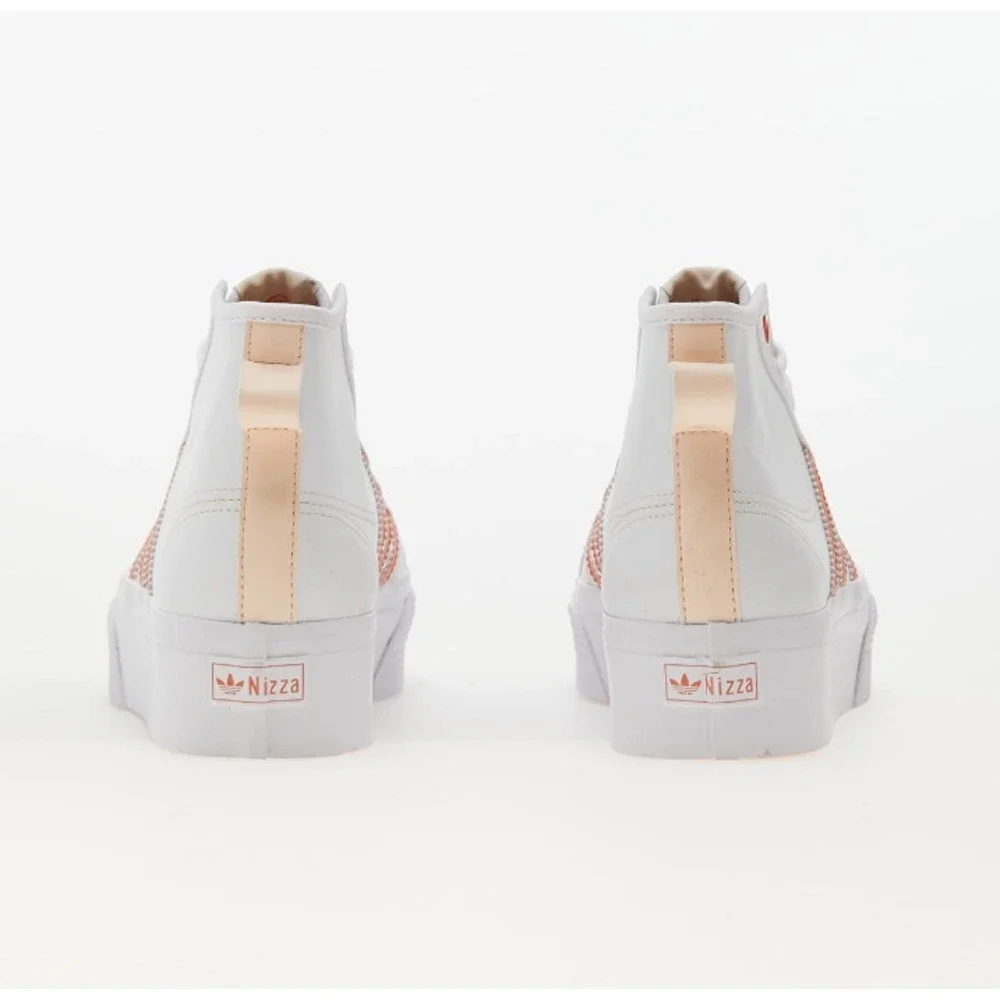 adidas® (Women's 6 M) Nizza™ Platform Mid Her Vegan Sneakers, White Bliss Orange